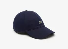 Boné Lacoste Unissex Em Sarja De Algodão Orgânico - Azul Navy