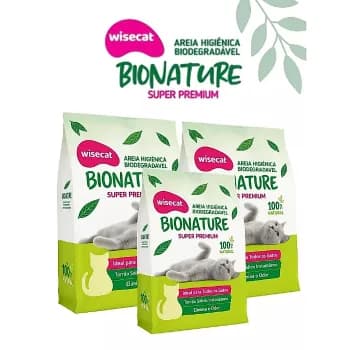 Areia para gato | areia biodegradável | Grãos Médios | areia de gato Higiênica de Mandioca Bionature