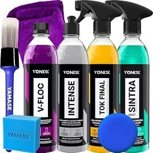 Kit Limpeza Automotivo Shampoo V-floc Cera Carnauba Tok Final Limpador Sintra Fast Renovador Plástico Intense Acessórios Yamase
