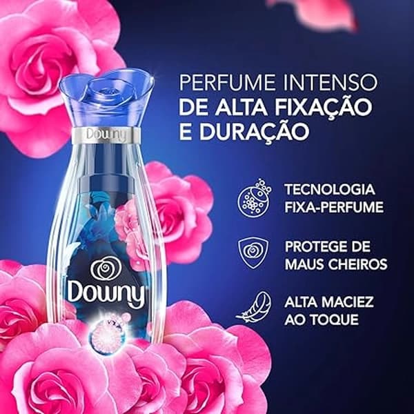 Downy Amaciante Concentrado Líquido Brisa Intenso 3L – Rende 12L | Fabric Softener com Perfume Intenso de Rosas e Frutas Vermelhas