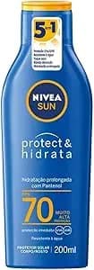 Nivea Sun Protetor Solar Protect & Hidrata Fps 70 200ml, Muito Alta Proteção Uva/uvb, Hidratação Prolongada, Rápida Absorção, Pantenol, Cuidado Solar Corporal E Facial