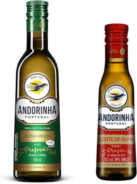 Kit Azeite Andorinha Extra Virgem 500ml + Tipo Único 250ml
