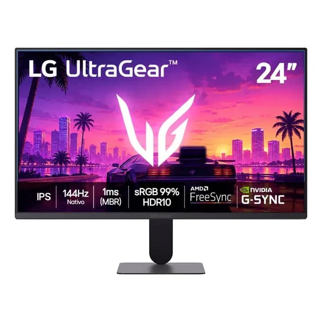 LG UltraGear Monitor Gamer 24" IPS 144Hz nativo, 1ms (MBR), Full