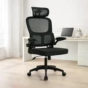 Cadeira Escritório Ergonômica Suporte Lombar Encosto Cabeça Regulável