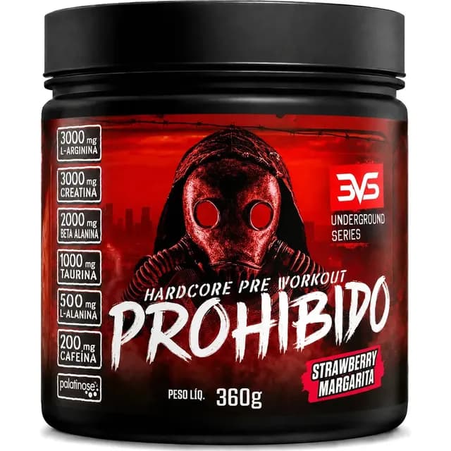 Prohibido Pré Treino 360g morango