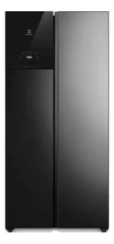 Geladeira Electrolux 431l Bivolt Sidebyside Black Inox Es40b Black