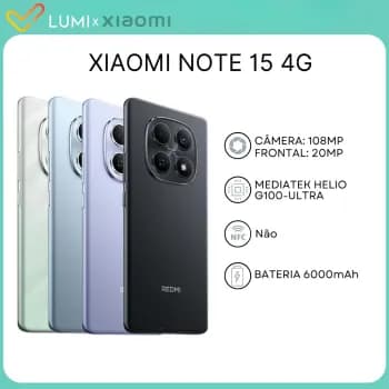O TOP DA XIAOMI 😱Redmi Note 15 VERSÃO GLOBAL 😍 6000mAh 🔋  #Shopee