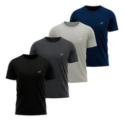 Kit 4 Camiseta Dry Fit Parvori Masculina Academia Corrida