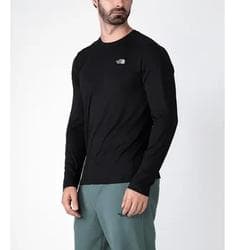 Camiseta Masculina Hyper Tee L/s Crew  The North Face Tnf Black Liso G