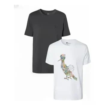Kit 2 Camisetas Estampa Algodão Pica-pau Reserva Preto/branco M