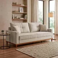 Sofá Living Malibu 2,30m Bege Bouclê - King House