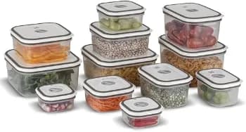 Kit com 12 Potes Herméticos de Plástico Electrolux