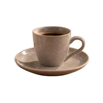 Jogo C/ 6 Xícaras De Café C/ 6 Pires Bio Shimeji 120ml