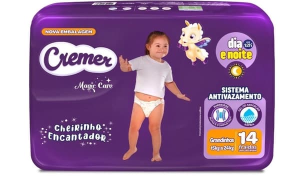 Fralda Cremer Jumbo Grandinhos 14 Unidades