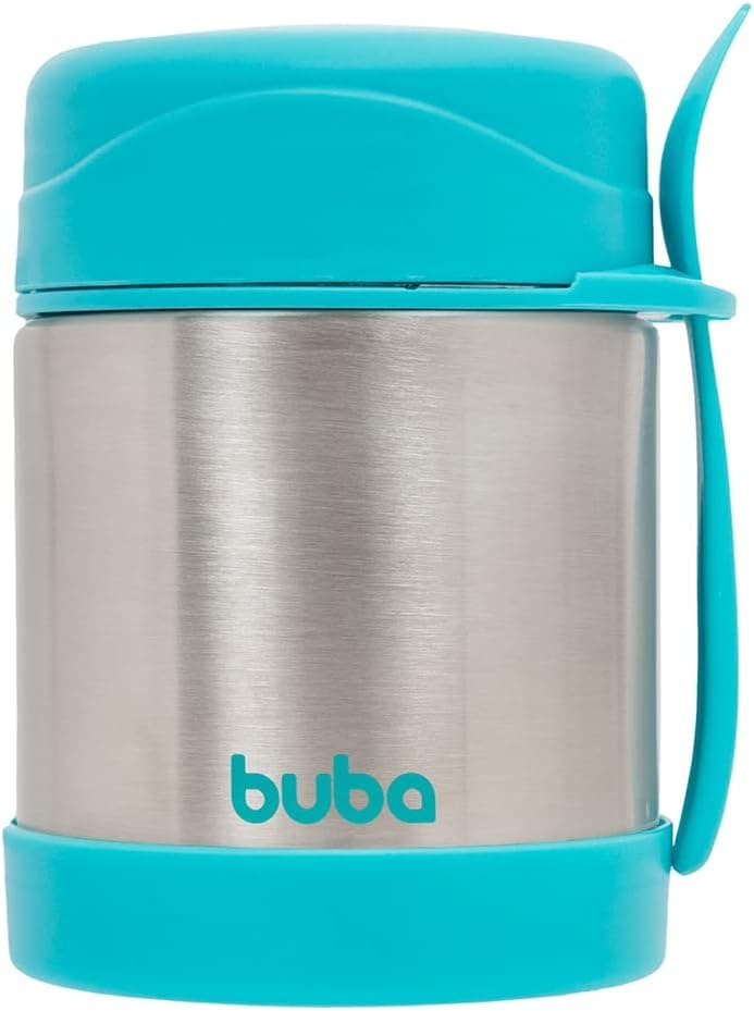 Pote Térmico Com Colher Rosa, Buba