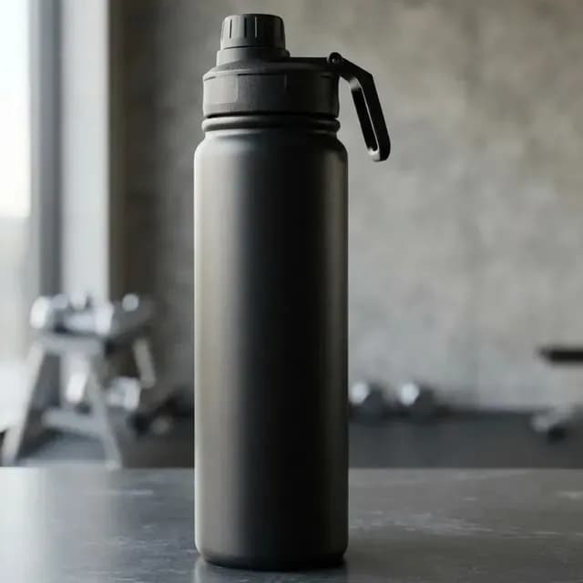Garrafa Térmica 800ml Água Inox Academia Quente E Frio garrafa de agua Preto squeeze treino musculaçao corrida escola vacuo escritorio