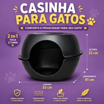 Casinha para Gatos toca do gato Cama 2em1 Caminha Pet Para Gatos Premium