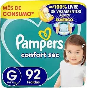 Fralda Pampers Confort Sec Tamanho G, 92 Unidades