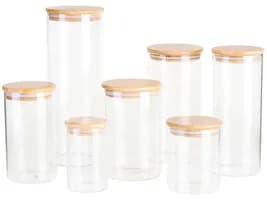 Jogo Potes Vidro Hermético Brinox 7 Peças