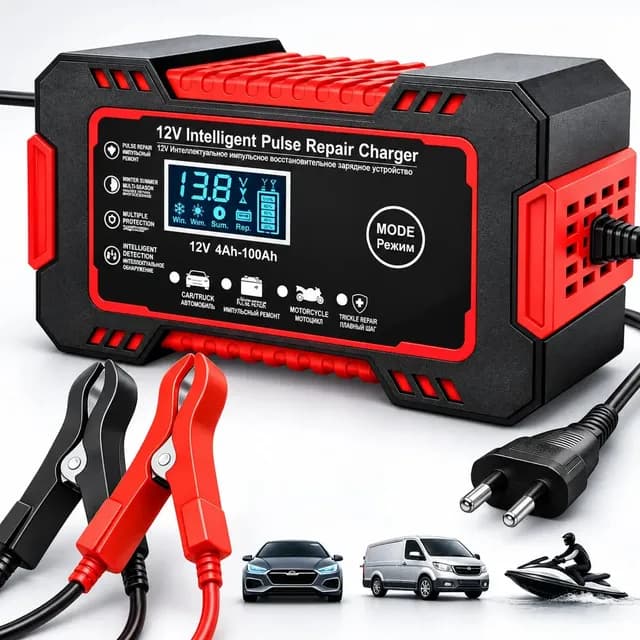Carregador Inteligente De Bateria Automotiva 12v 6a Bivolt