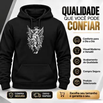 Moletom masculino, moletom masculino com capuz, blusa de frio masculina, casaco masculino, moletom estampado ANJO