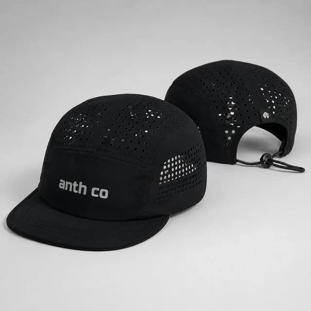 Boné Anth Co Aba Maleável Corrida Treino Impermeável Fresh Preto Un