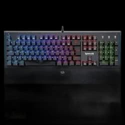 Teclado Mecanico Gamer Aryaman Rgb Preto V2 Switch Azul Abnt2