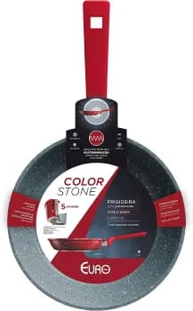 Euro Home - Frigideira 24 Cm 2 L De Alumínio Com Antiaderente Color Stone Volcano - Alu8303-vo