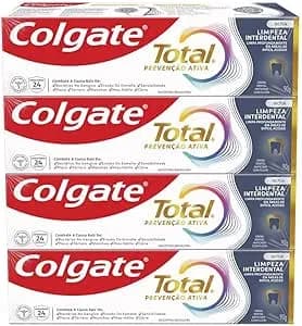 Colgate Total Limpeza Interdental Prevenção Ativa Creme Dental, 4x90g