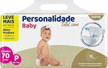 Fralda Personalidade Baby Total Care P 70 unidades