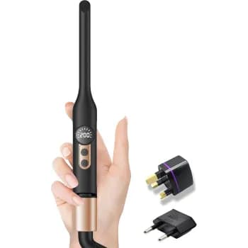 Mini chapinha alisadora de cabelo 1/3 polegada, chapinha portátil para mulheres, alisador e modelador 2 em 1