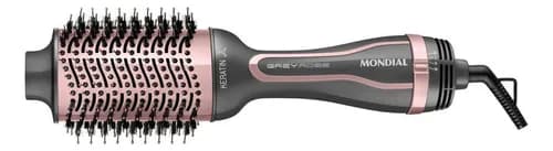Escova Secadora Keratin Mondial Grafite/Golden Rose ES-11-BI