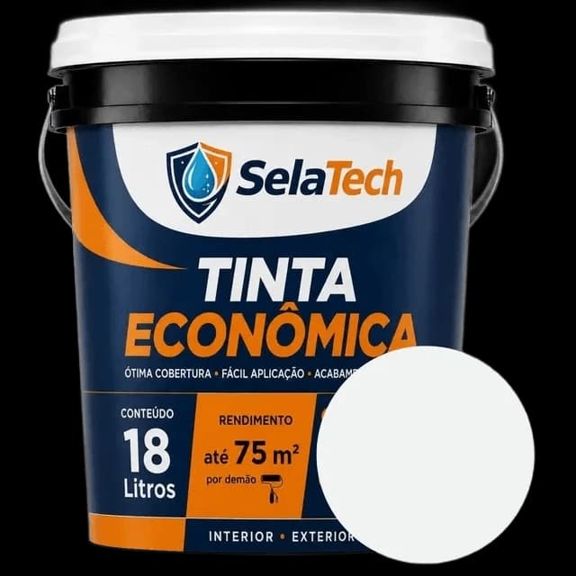 Tinta Acrílica Econômica 18l Fosca Selatech Interno Externo Branco/gelo