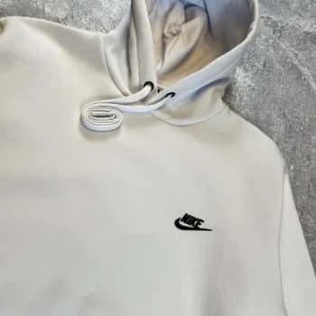 Blusão Nike Club Hoodie Masculino - Branco+preto