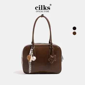 Bolsa Tote Vintage CILKS, Bolsa Boston Feminina, Bolsa de Mão de Grande Capacidade, Bolsa de Ombro, Bolsa Feminina Acess