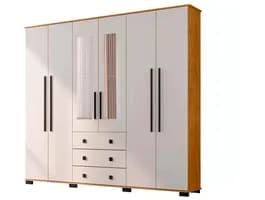 Guarda-roupa Casal com Espelho 6 Portas Araplac Malu
