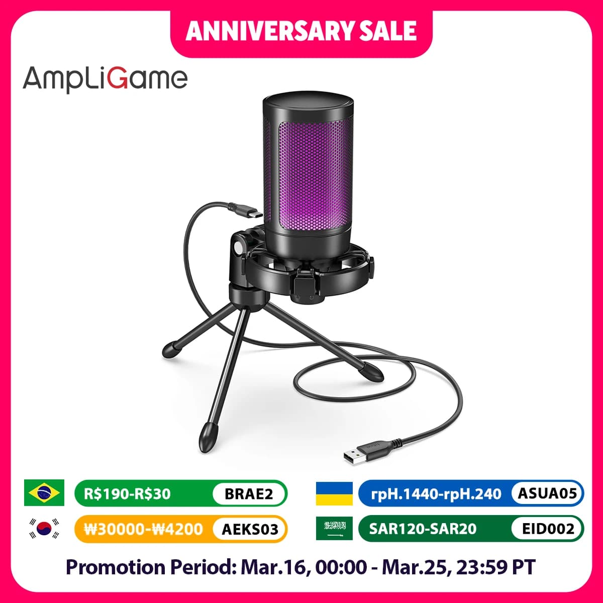 Microfone Fifine Ampligame A2