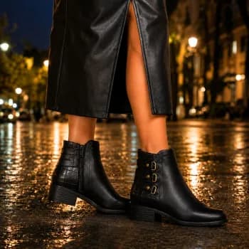 Bota Feminina Modare Cano Curto Lisa Ultraconforto Tendência, Bota Cano Curto Feminina Modare