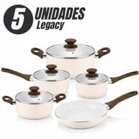 Jogo de Panelas Antiaderente Cerâmica 5 Peças