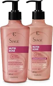 Eudora Kit Refil Siàge Nutri Rosé: Shampoo 400ml + Condicionador 400ml