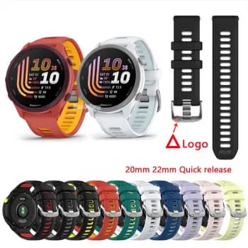 Pulseira De Relógio De Liberação Rápida , 20mm 22mm , Esporte , Silicone , Faixa De Corrida Para Garmin Forerunner 570 1