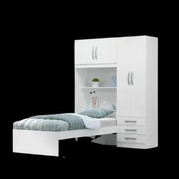 Guarda Roupa Infantil Com Cama 4 Portas 3 Gavetas Lisboa Wt