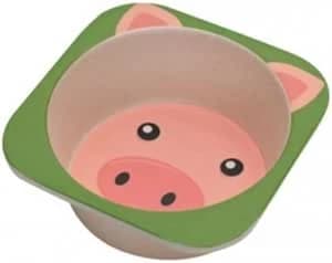 Mimo Style Prato Bowl Infantil Para Refeição Farm, Fibra De Bambu 14x4cm