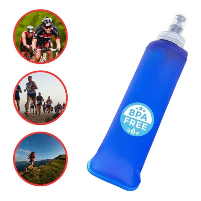 Garrafa Soft Flask Dobrável Squeeze Silicone Corrida
