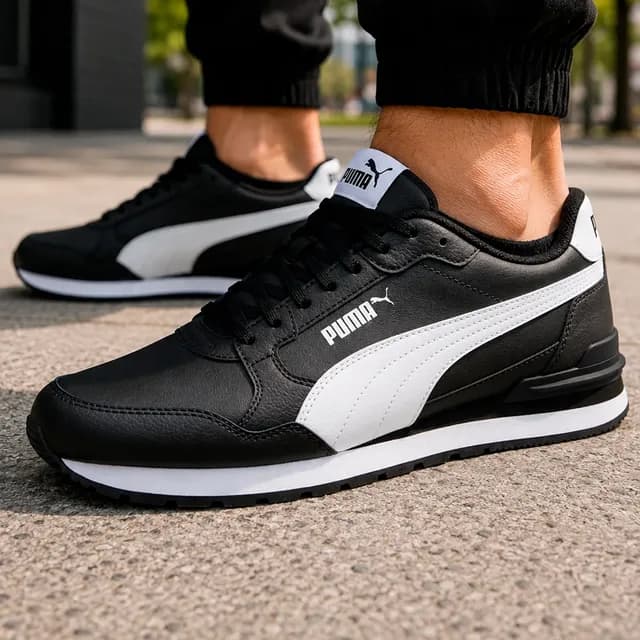 Tenis Masculino Puma St Runner V4 Leather