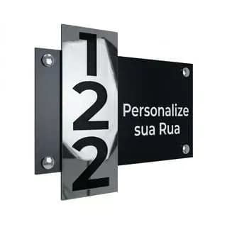 Placa De Números Residenciais Alumínio Composto Acm Moderna