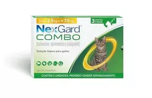 NexGard COMBO Antipulgas, Sarna, Vermes Gatos