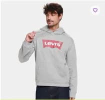 Moletom Com Capuz Levis T3 Graphic Masculino Cinza