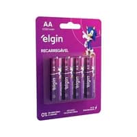 Pilha recarregável AA 2700mAh Elgin 4 unidades