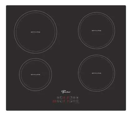 Cooktop De Indução Fischer 4 Bocas Vitrocerâmica Com Touch Screen 220v